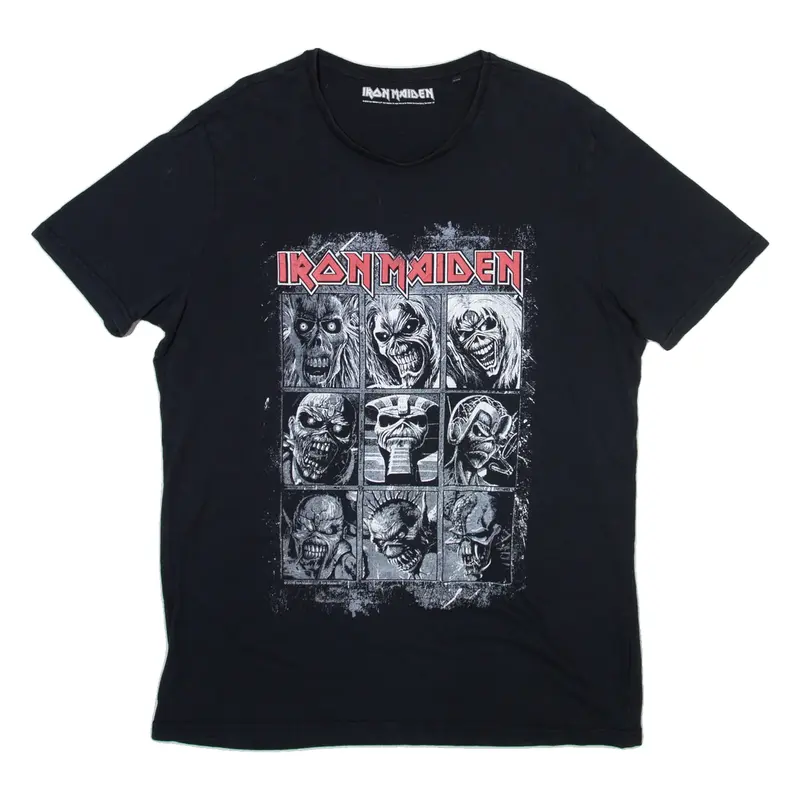 IRON MAIDEN Mens Band T-Shirt Black 2XL