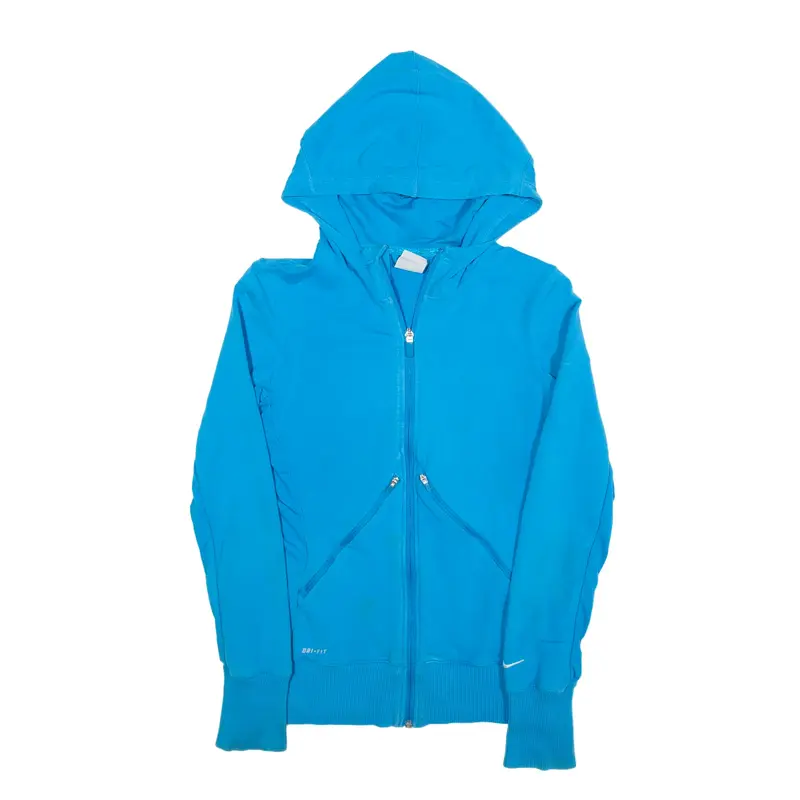 NIKE Hoodie Blue Full Zip Womens XS