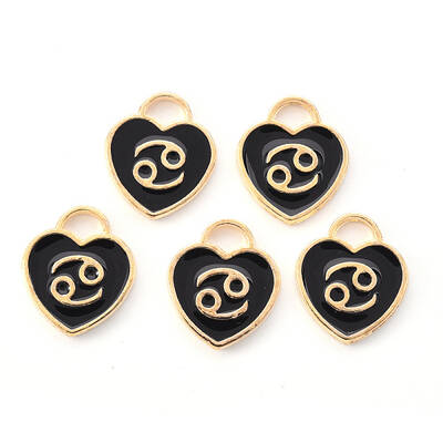 Light Gold Plated Alloy Enamel Pendants