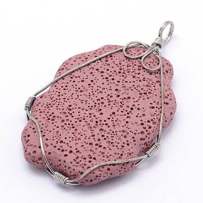 Nuggets Synthetic Lava Rock Big Pendants