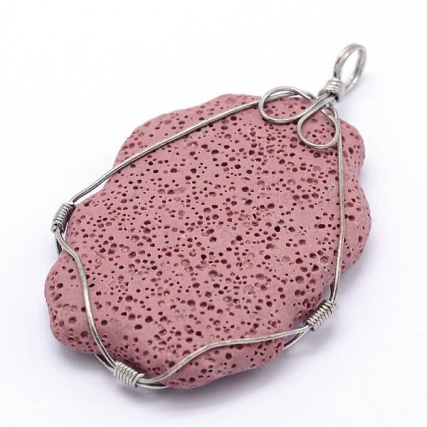 Nuggets Synthetic Lava Rock Big Pendants