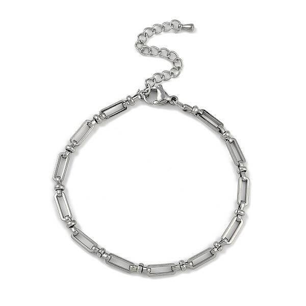304 Stainless Steel Oval Link Bracelets for Men Women
