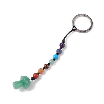 7 Chakra Gemstone Beads Keychain