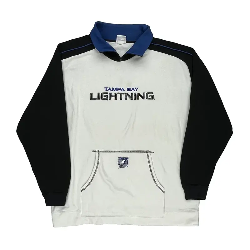 Tampa Bay Lightning Majestic Nhl Sweatshirt - 2XL Block Colour Cotton | Size: xx-large