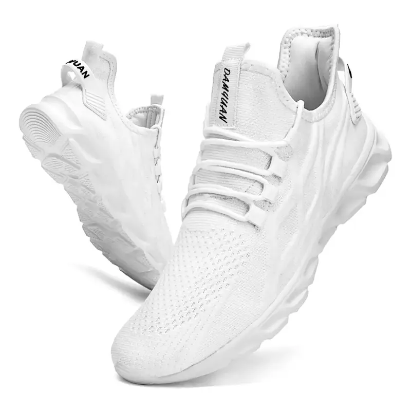 Women's lace-up low-top breathable walking shoes, casual and comfortable ankle socks, knitted breathable running shoes, every...