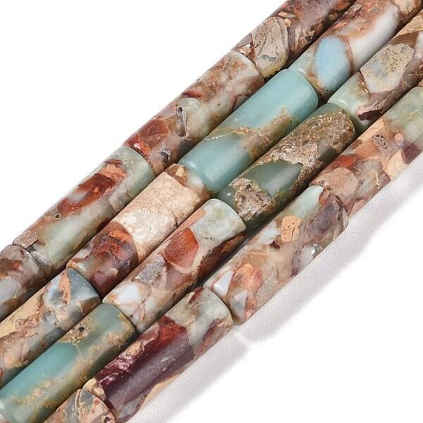 Synthetic Aqua Terra Jasper Beads Strands