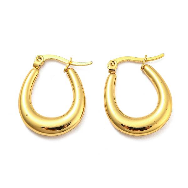 PVD Vacuum Plating 304 Stainless Steel Hoop Earrings for Women