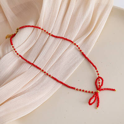 Feaceted Rondelle Glass Beaded Necklaces