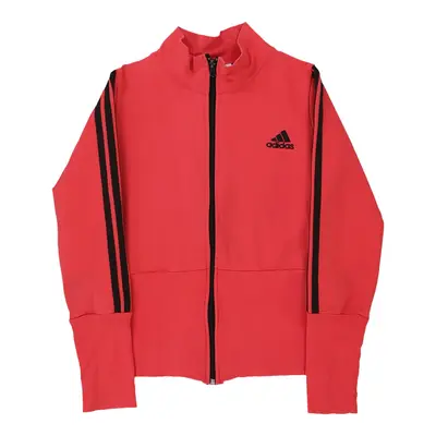 Age 9-10 Adidas Track Jacket - Small Red Polyester
