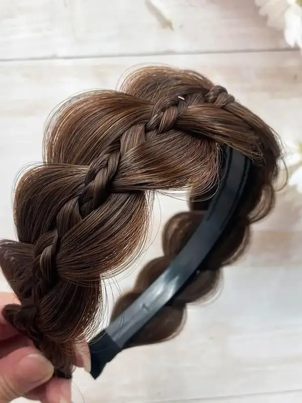 Women's Elegant Braided Headband, Trendy Gorgeous Natural Braided Headband, Chic All-match Hair Accessories for Hairstyle Dec...