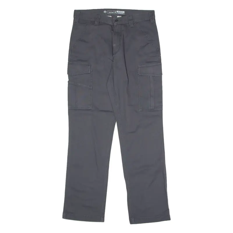 CARHARTT Cargo Workwear Mens Canvas Trousers Grey Relaxed Straight W32 L32