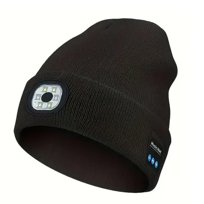 Creative Design BT Music Hat, Bluetooth-compatible Hats with Wireless & Lightweight Headphones & Light, Portable Multifunctio...