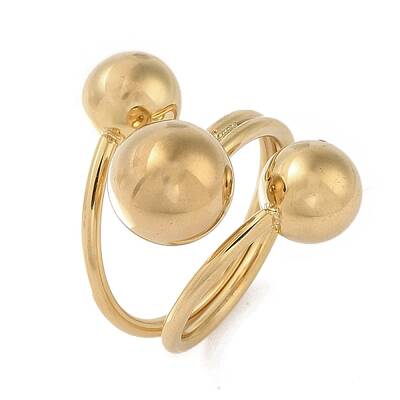 Ion Plating(IP) 304 Stainless Steel Adjustable Cuff Rings for Women
