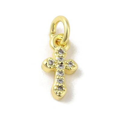 Brass Micro Pave Cubic Zirconia Charms