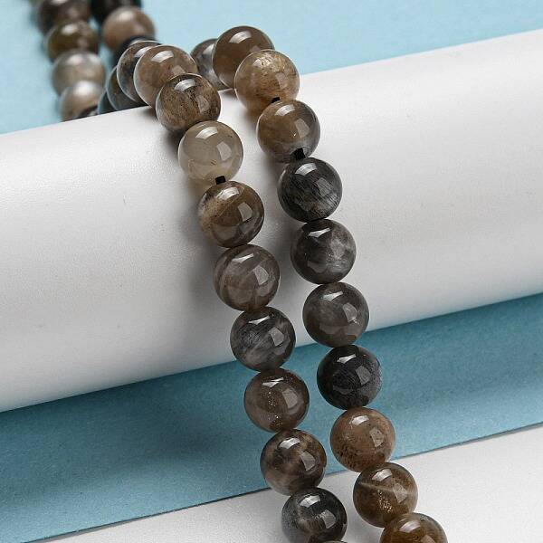 Natural Black Moonstone Beads Strands
