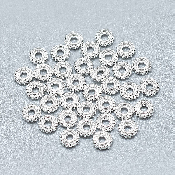 925 Sterling Silver Granulated Spacer Beads