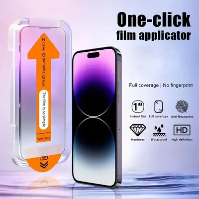 Tempered Glass Phone Screen Protector, 1 Count Dust-proof HD Phone Screen Protective Film, Compatible with iPhone 11 12 13 ...