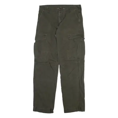 CARHARTT Cargo Mens Trousers Grey Relaxed Straight W33 L34