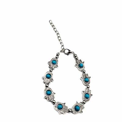 Ethnic Style Alloy Hamsa Hand Link Bracelets