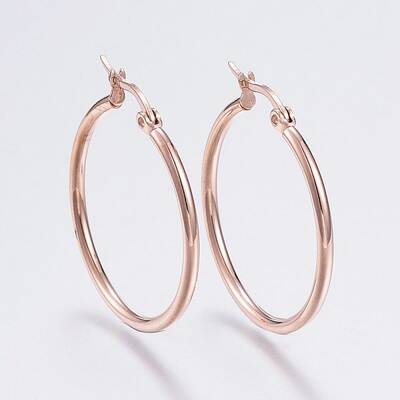 304 Stainless Steel Hoop Earrings
