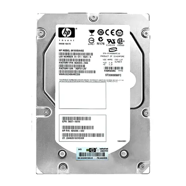 BF300DA482 HP 300GB 2Gb/s Fibre Channel 15000 3.5-inch Hard Drive
