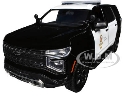 2025 Chevrolet Tahoe Police Pursuit Vehicle Los Angeles Police Department (LAPD) Black and White Law Enforcement and Publi...