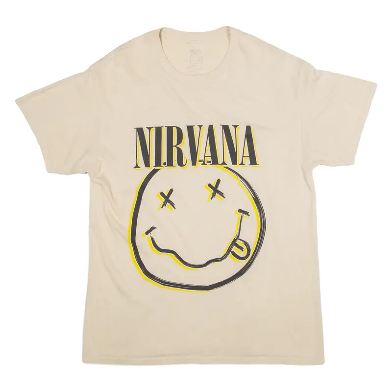 NIRVANA Mens T-Shirt Brown L