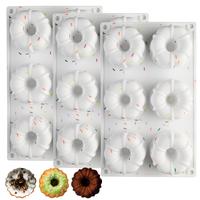 Mini Bundt Cake Pan, 3pcs Silicone Fluted Tube Cake Pans, 6-Cavity Non Stick Silicone Baking Molds for Cupcake, Donuts,Muffin...