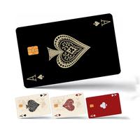 Poker Designed Creative Card Skin Sticker, 4 Counts/set Skin Vinyl Sticker, Bank Card Skin Protector, Card Skin Decal, Card S...