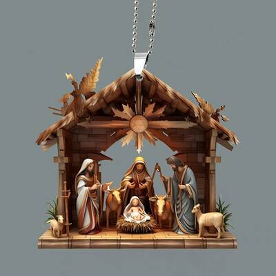 The Birth of Jesus Hanging Ornaments