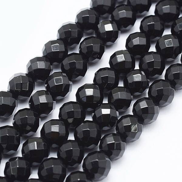 Natural Black Onyx Beads Strands