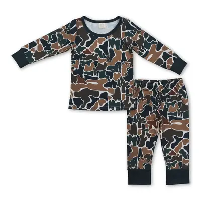 Camo Print Long Sleeve Boy Pajama