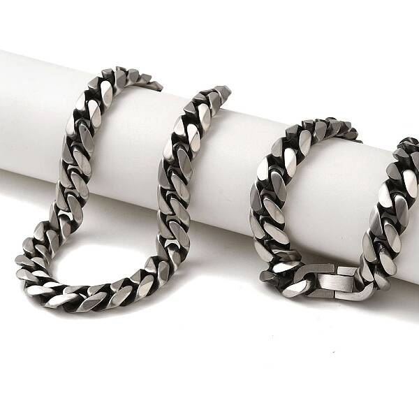 304 Stainless Steel Curb  Chain Necklaces