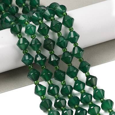 Natural Green Onyx Agate Beads Strands