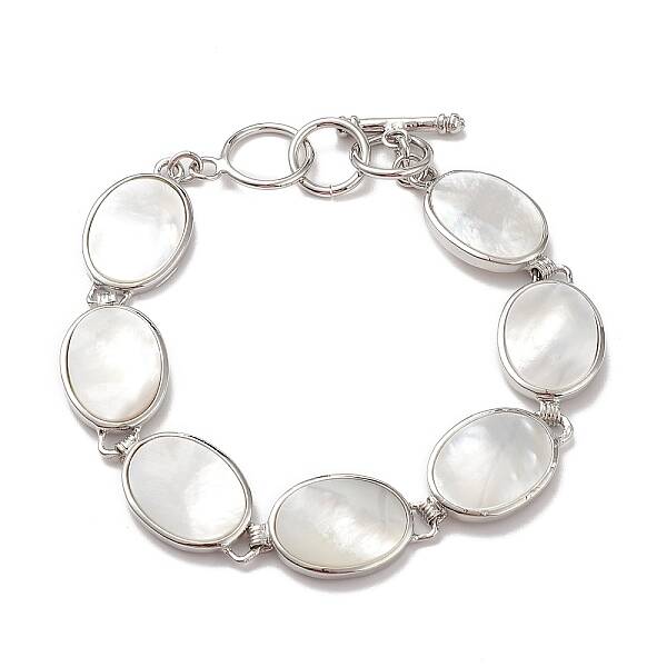 Natural White Shell Link Chain Bracelets