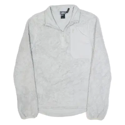 CHAMPION Womens Fleece Grey 1/4 Zip S