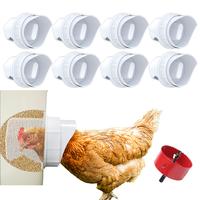 DIY Chicken Feeder Kit for 5-Gallon Buckets - Rainproof & No-Waste Design, Automatic Feeding Ports for Chickens/Ducks Automat...