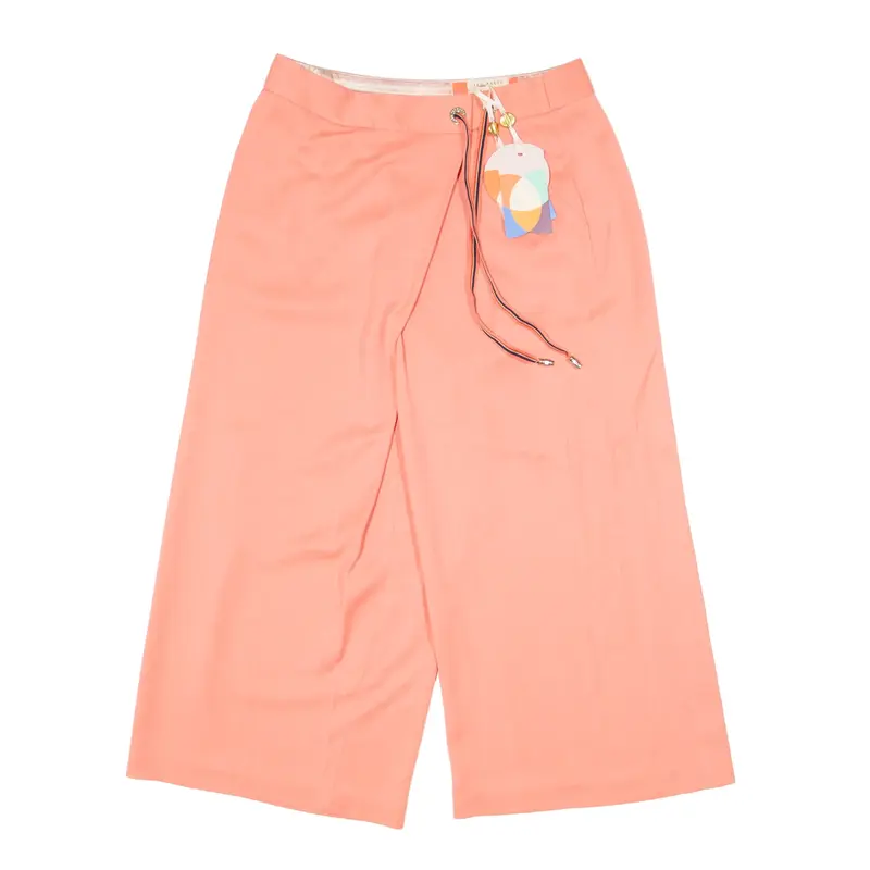 TED BAKER Cullotte Trousers Pink Relaxed Wide-Leg Wool Womens W27 L20