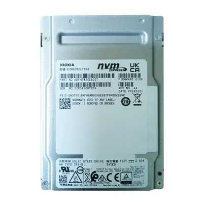 KIOXIA KCM6DRUL7T68 | CM6-R Series 7.68TB TLC PCI Express 4.0 x4 NVMe Read Intensive SED U.3 2.5-Inch Internal Solid State Dr...