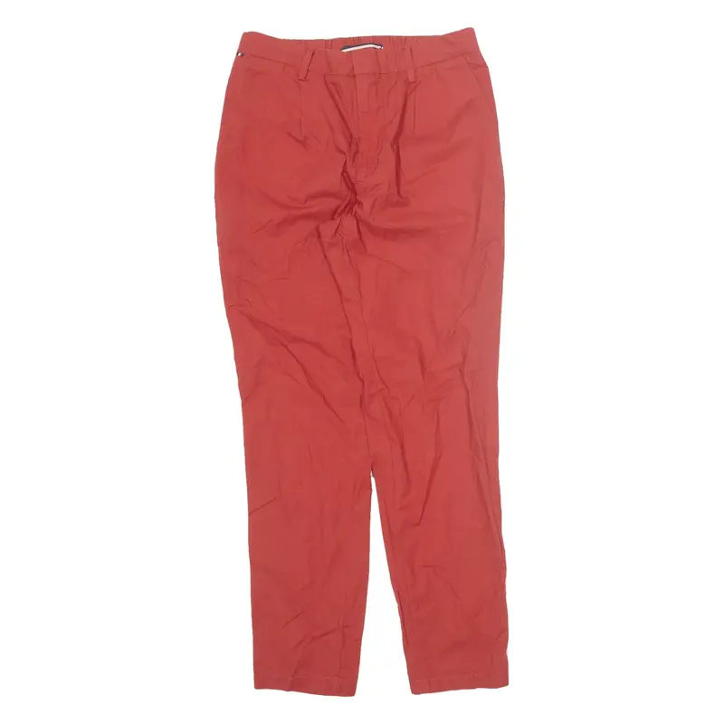 TOMMY HILFIGER Chino Trousers Orange Regular Tapered Womens W28 L30
