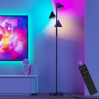 Partphoner RGB Floor Lamp, 36W Stepless Dimmable LED Tall Standing Lamp with Touch and Remote Control, 4 Color Temperatures, ...