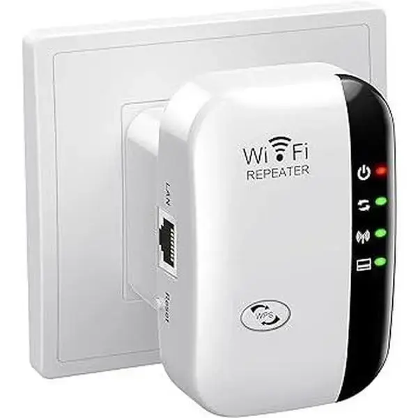 WiFi Extender & Signal Booster – Covers Up to 5000 Sq. Ft, Connects 52 Devices | Fast & Stable Internet | Easy 1-Key Setup ...