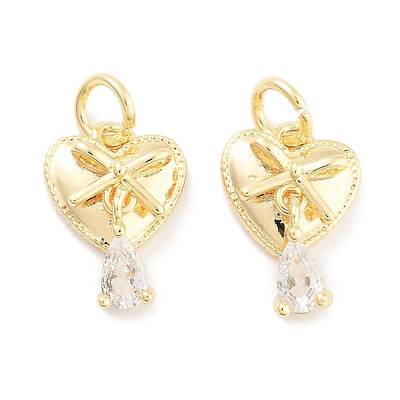 Brass with Clear Cubic Zirconia Charms