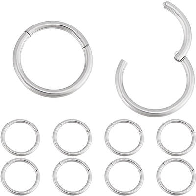 10Pcs 316L Stainless Steel Sleeper Earrings