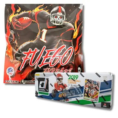 (1) Fuego Threads Premium Pick Your Division and (1) 2019 Football Card