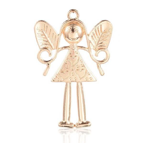 Tibetan Style Girl Alloy Big Pendants