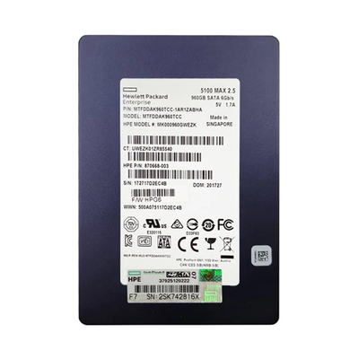 MK000960GWEZK HP 960GB SATA 6Gb/s Hot-Pluggable Mixed Use 3.5-Inch Solid State Drive for ProLiant Servers