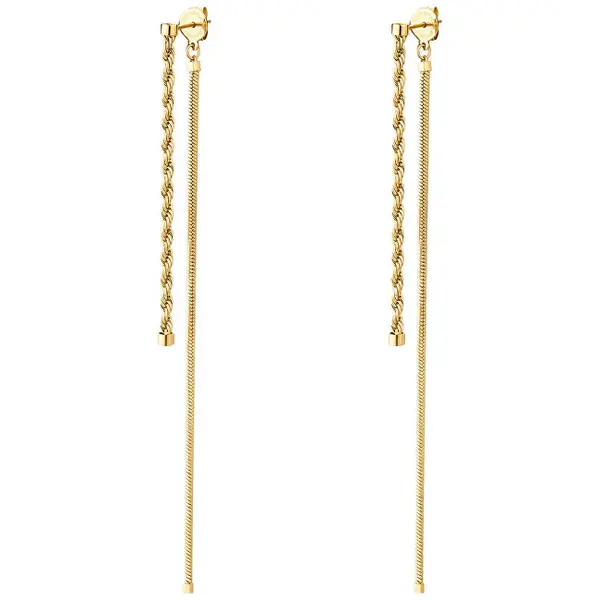 Brosway Essential BNL09 2 in 1 Long Gold Plated Earrings - Length: 6cm