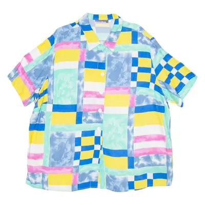 COLLECTIONS Womens Shirt Blue Geometric UK 26