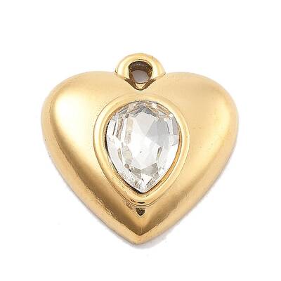 304 Stainless Steel Rhinestone Pendants